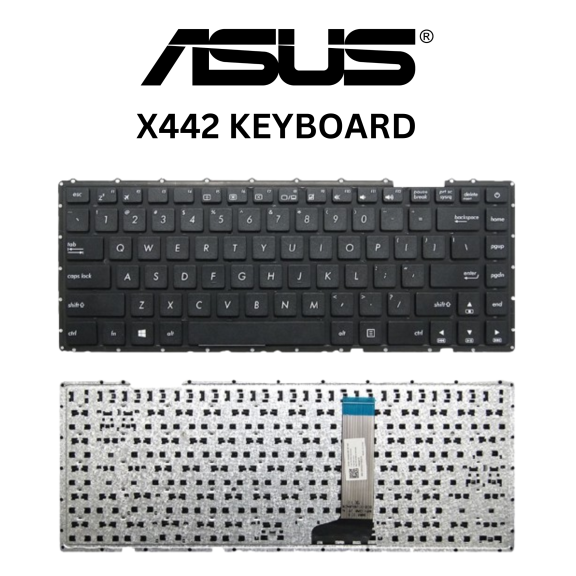 ASUS X442 Laptop Keyboard – Black US QWERTY Keyboard with Numeric Keypad