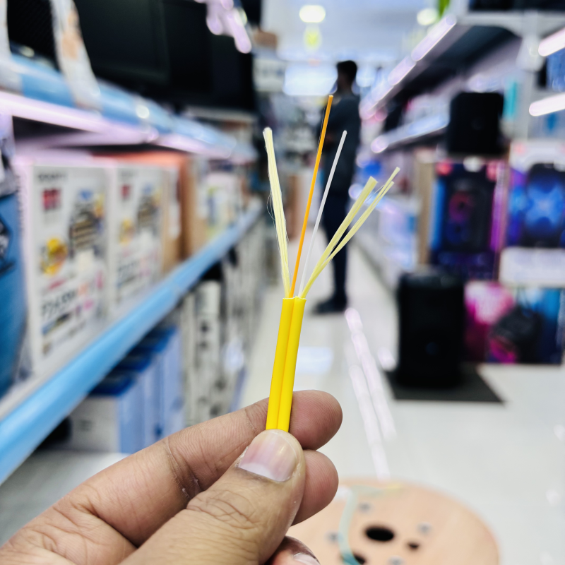 MULTI MODE INDOOR FIBER OPTIC CABLE 2 CORE GJFJV GJFBJV DP-1000MTR (aixton)