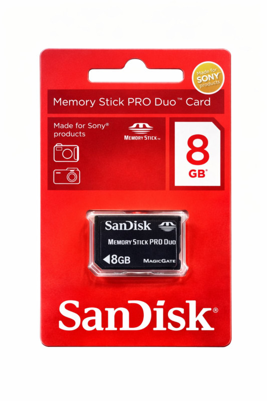 SanDisk 8GB memory stick or memory card