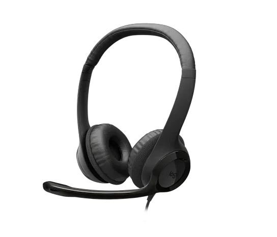 Logitech H390 Wired Headset for PC/Laptop, Stereo Headphones with Noise Cancelling Microphone, USB-A