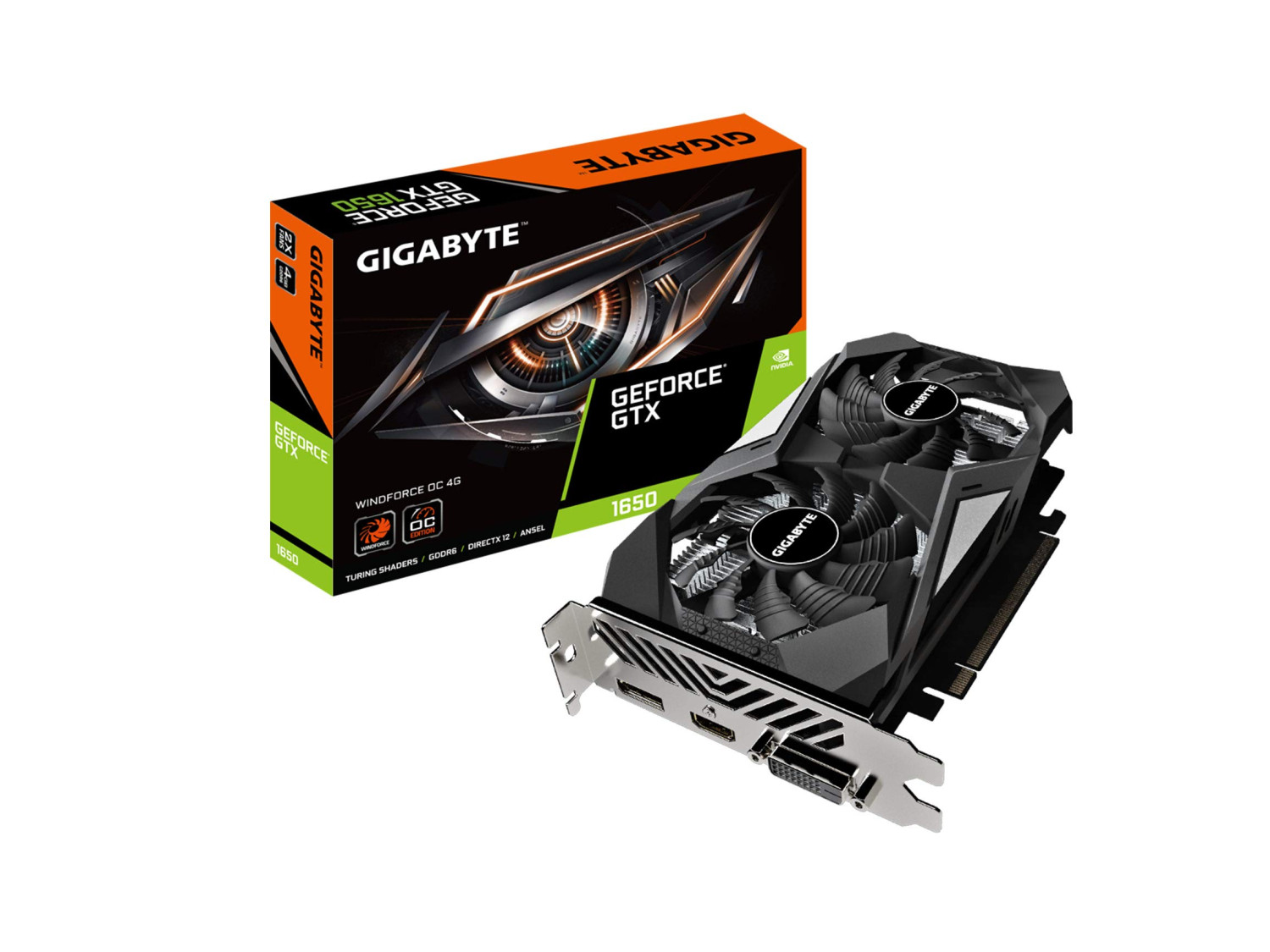 GIGABYTE GeForce GTX 1650 4GB Windforce – Gaming Graphics Card with GDDR6 Memory