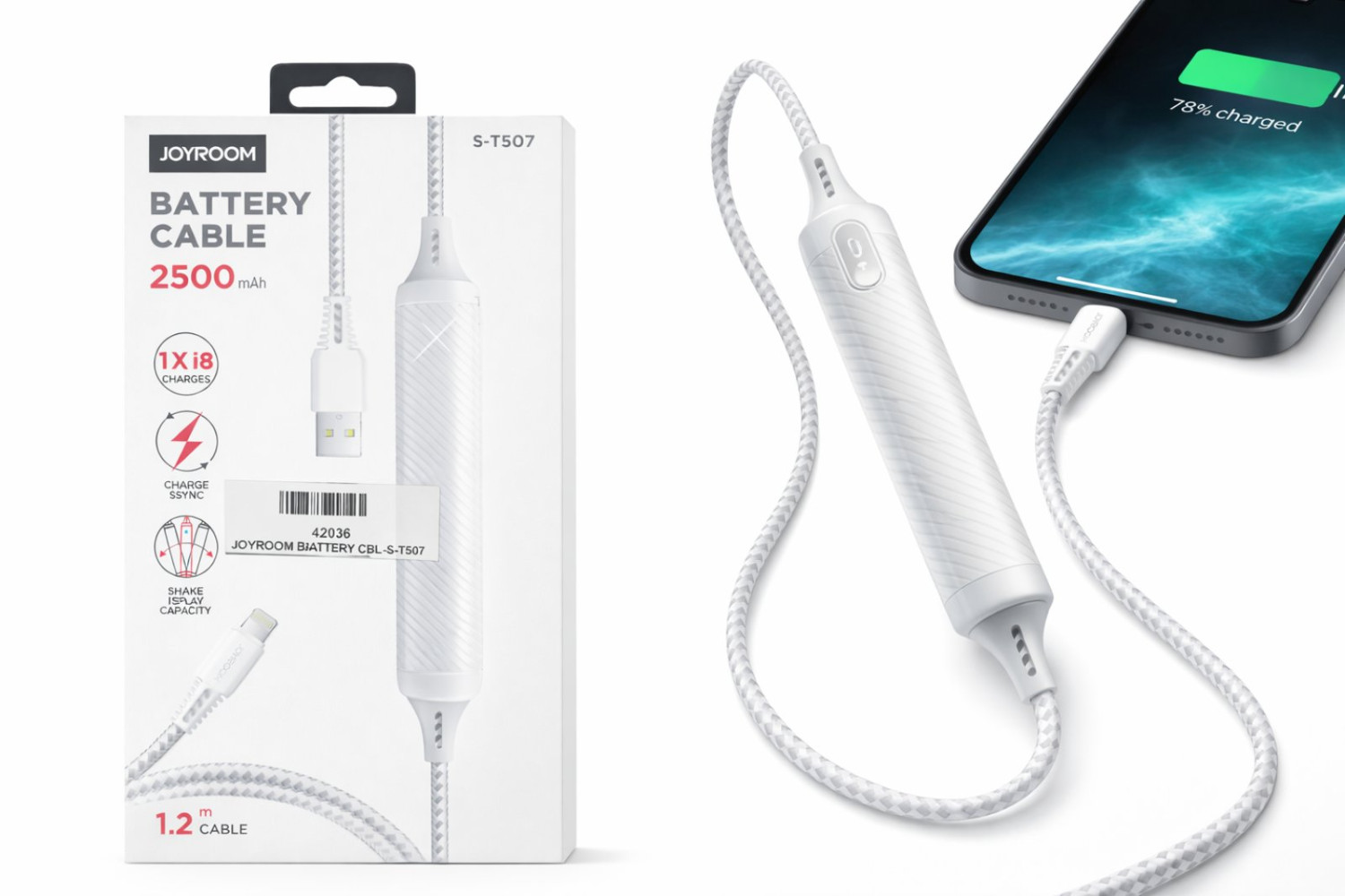 Joyroom 2500mAh Compact Power Bank S‑T507 – Travel & Pocket-Friendly Charger