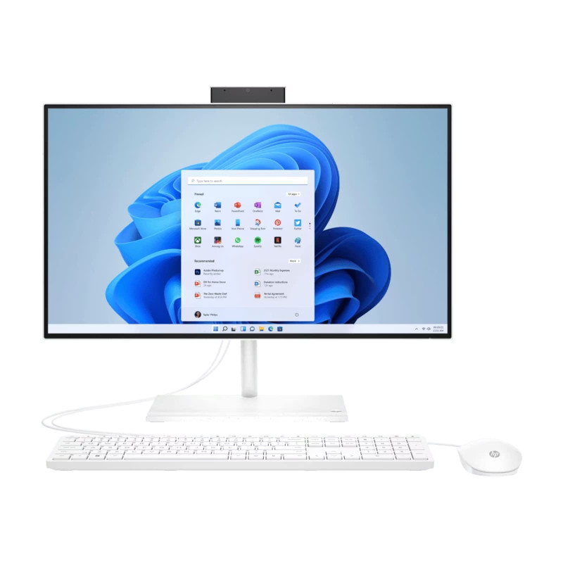 HP All-in-One 15 – Intel Core i3-1335U, 8GB RAM, 512GB SSD, 23.8" White