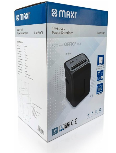 MAXI 15-Sheets Cross-Cut Paper Shredder