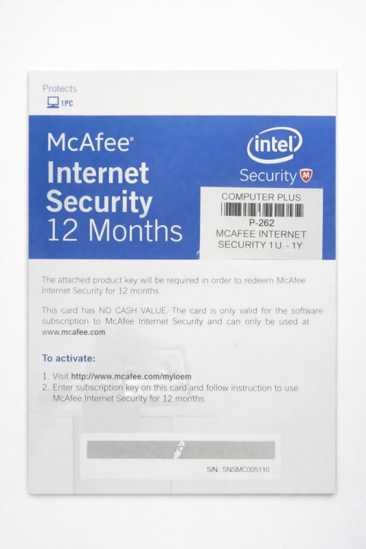 McAfee Internet Security (1 PC – 1 Year)