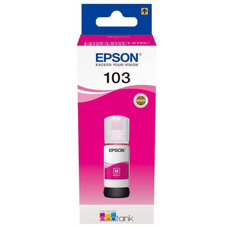 EPSON 103 Magenta EcoTank Ink Bottle – 65ml, Genuine Ink, Approx. 7,500 Pages