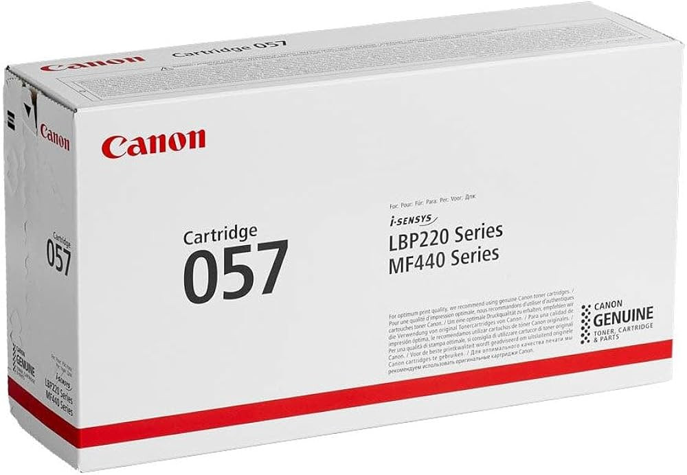 Canon 057 Genuine Black Toner Cartridge Compatible with LBP220 Series, LBP230 Series, MF440 Series, MF450 Series