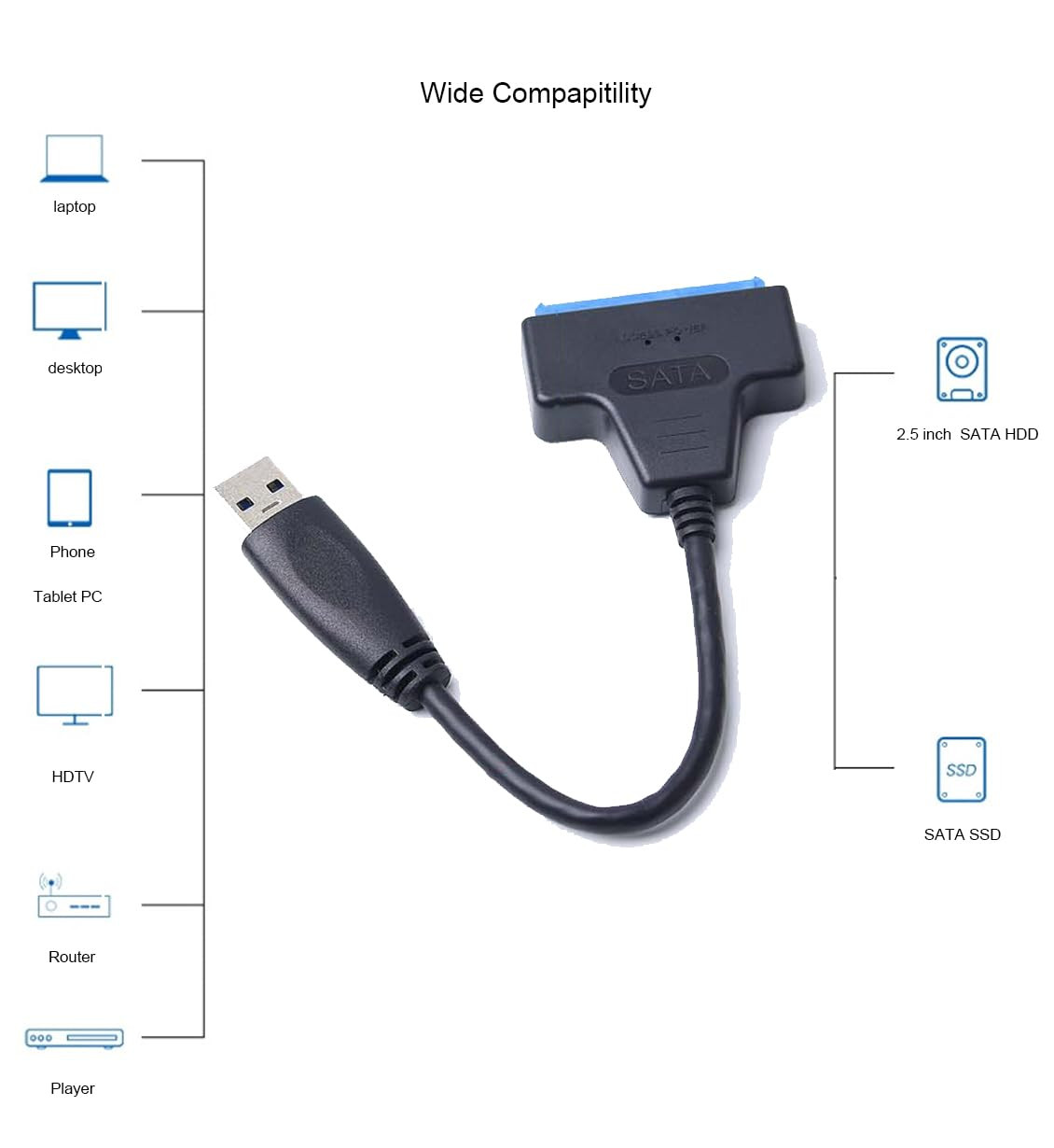 USB3.0 to SATA Adapter