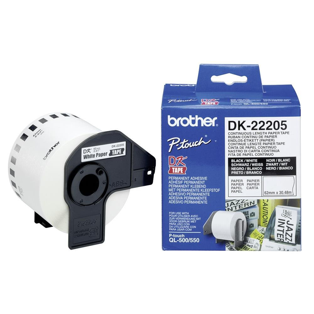 DK22205 62x30.48mm P-Roll Label for Printers