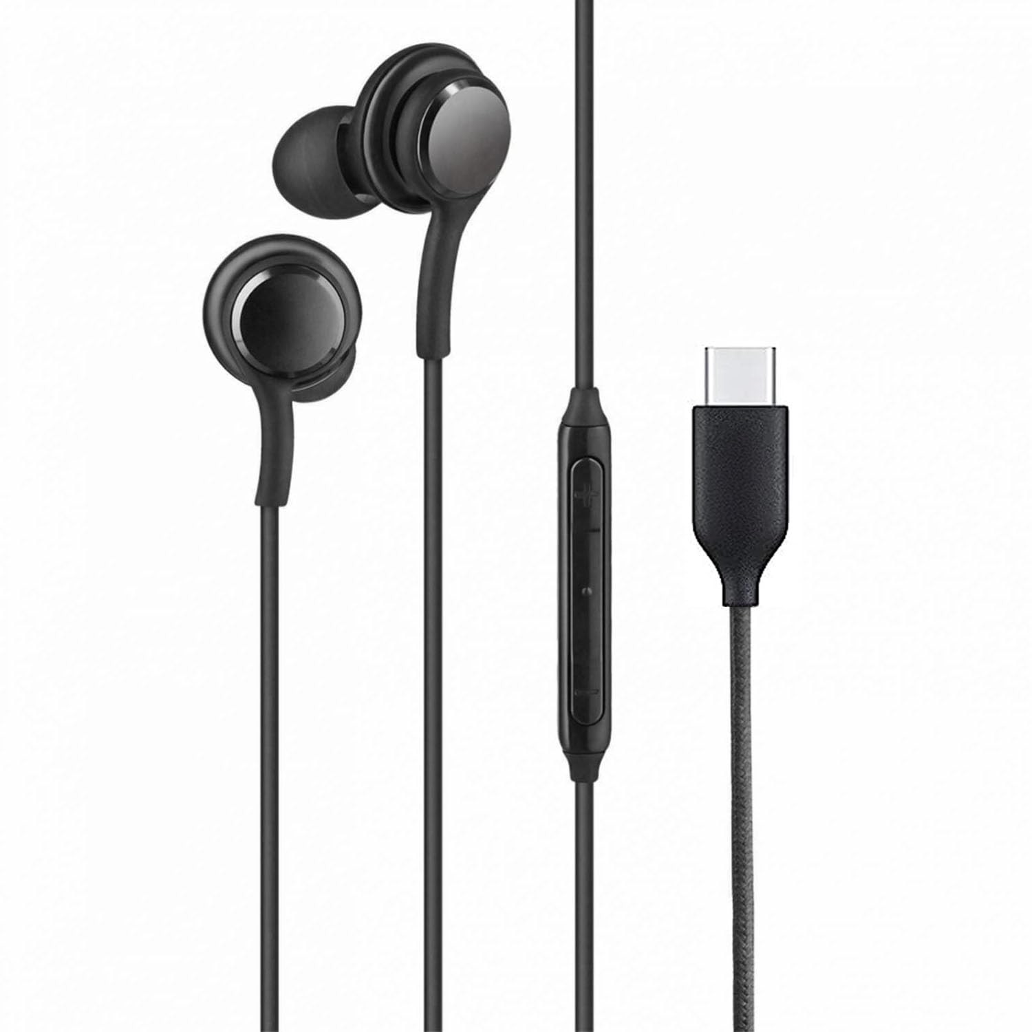 Type-C Wired Earphones – HiFi Bass Stereo In-Ear Headphones with Microphone