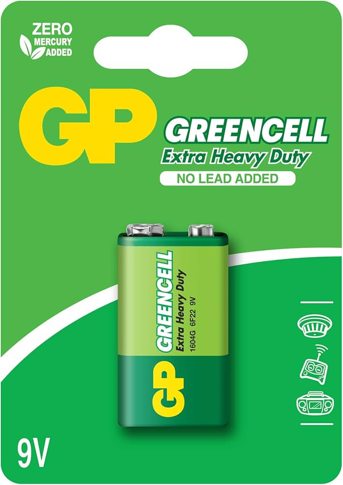 GP Extra Heavy Duty 9V Battery – Long-Lasting Power for Electronics