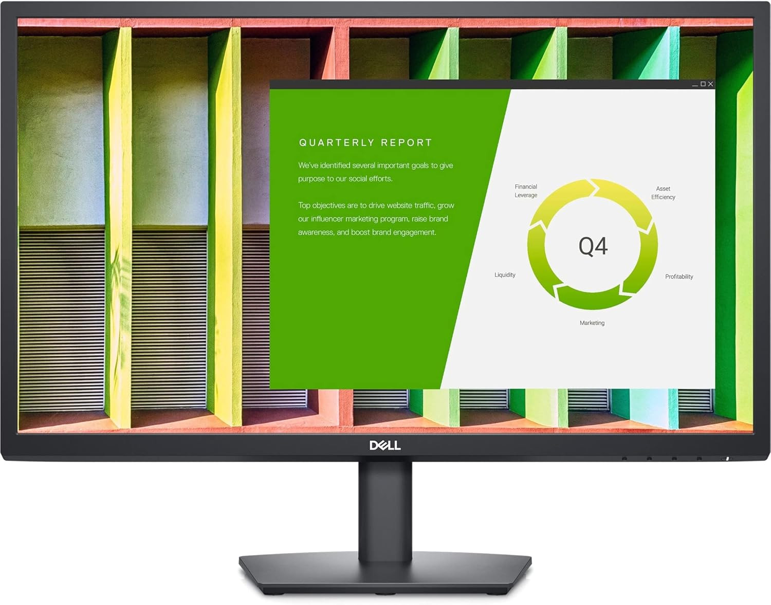 Dell E2422H 24" Full HD IPS Monitor – 1920x1080, 60Hz, Slim Bezel, DisplayPort & VGA Connectivity for Office, Business & Home Use