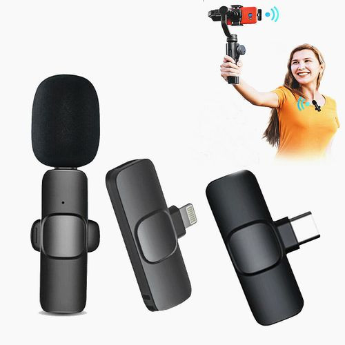REMAX Microphone Wireless Microphone Type C Microphone For Phone Mic K02 K03 Wireless Mini Mic Lavalier Mic Mikrofon