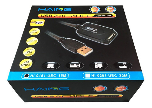 HAING USB 2.0 Extension Cable (Male to Female) – 15M