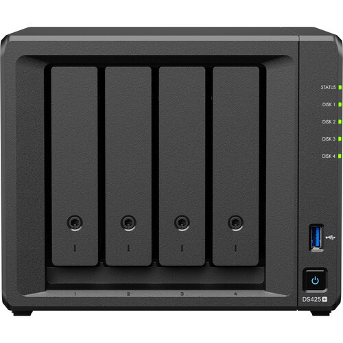 Synology DiskStation DS425+ 4-Bay NAS Storage Server with 2.5GbE & M.2 NVMe SSD Support