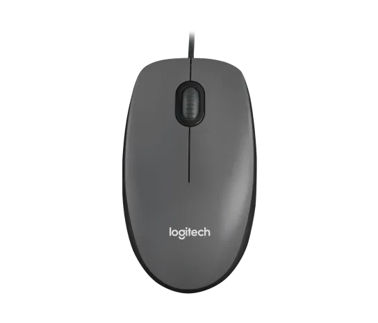 Logitech M100 Corded Optical Mouse, USB 2.0, Left/Right Hand Use, Black