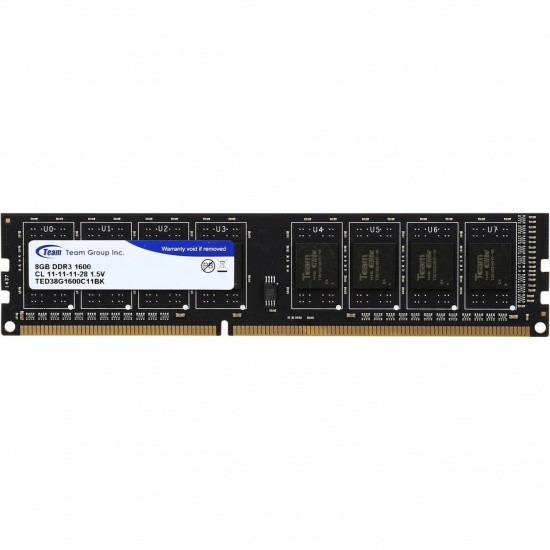 TeamGroup 8GB DDR3L 1600MHz Desktop RAM – PC Memory Module, Low Voltage 1.35V, Computer Memory