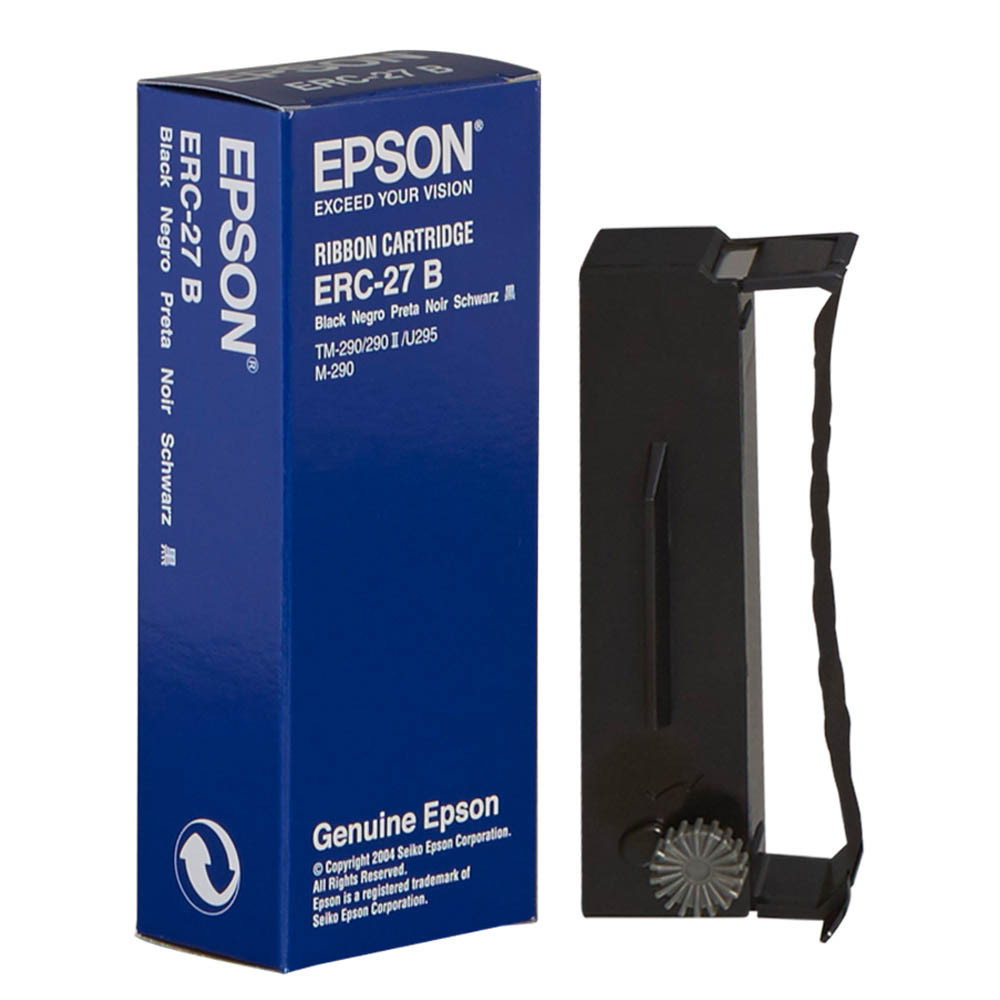 Epson ERC-27B Black Ribbon Cartridge for TM-U295, TM-290 and M-290 Printers