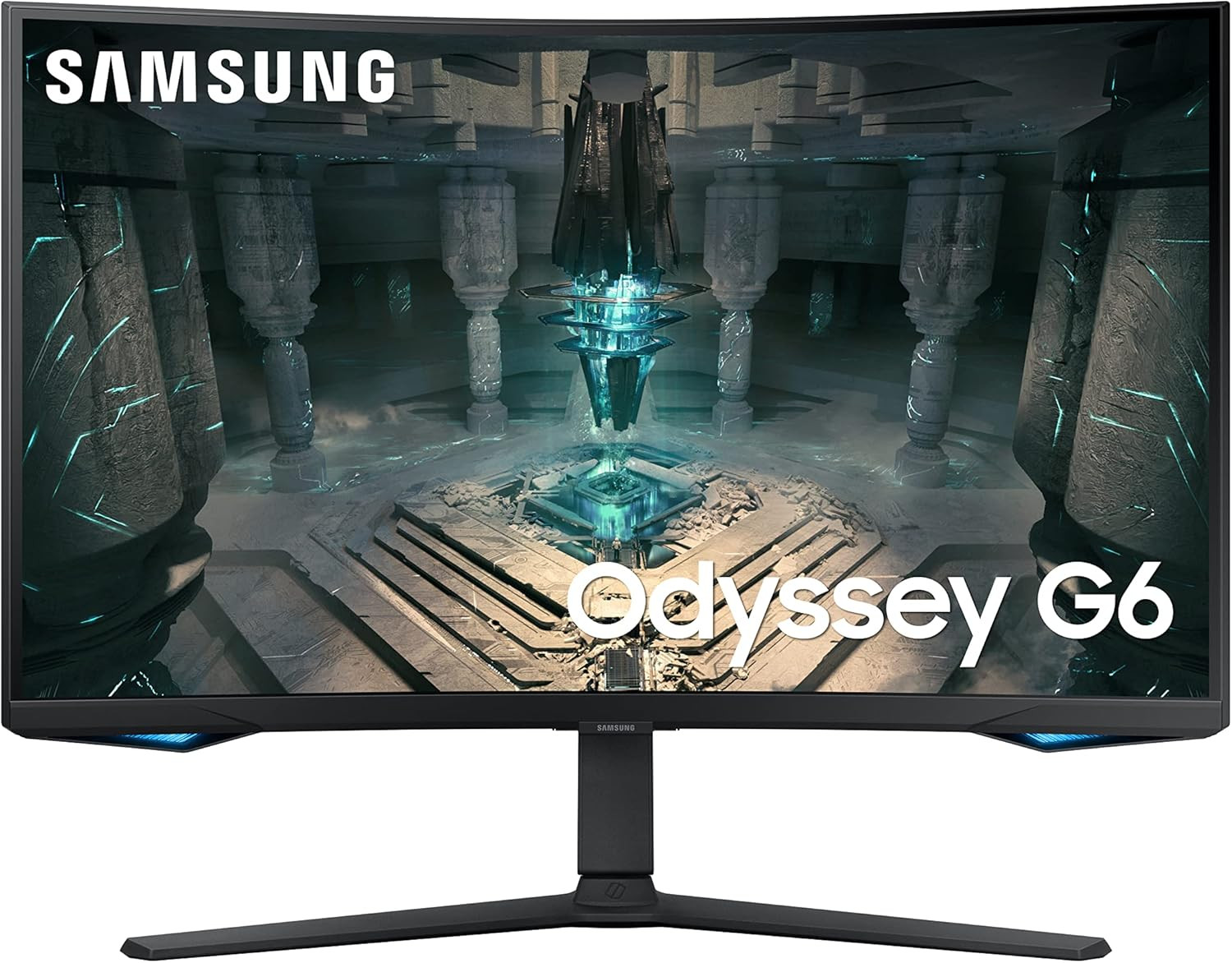 Samsung 32" (LS32BG652ENXGO) Odyssey G6 (G65B) Curved QHD Gaming Monitor (240Hz, 1ms, HDMI 2.1, DP 1.4)