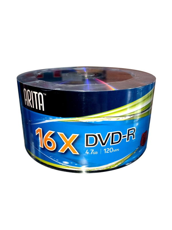 Arita DVD-R 16X 4.7GB/120Min Write Once Blank Media Record Disc