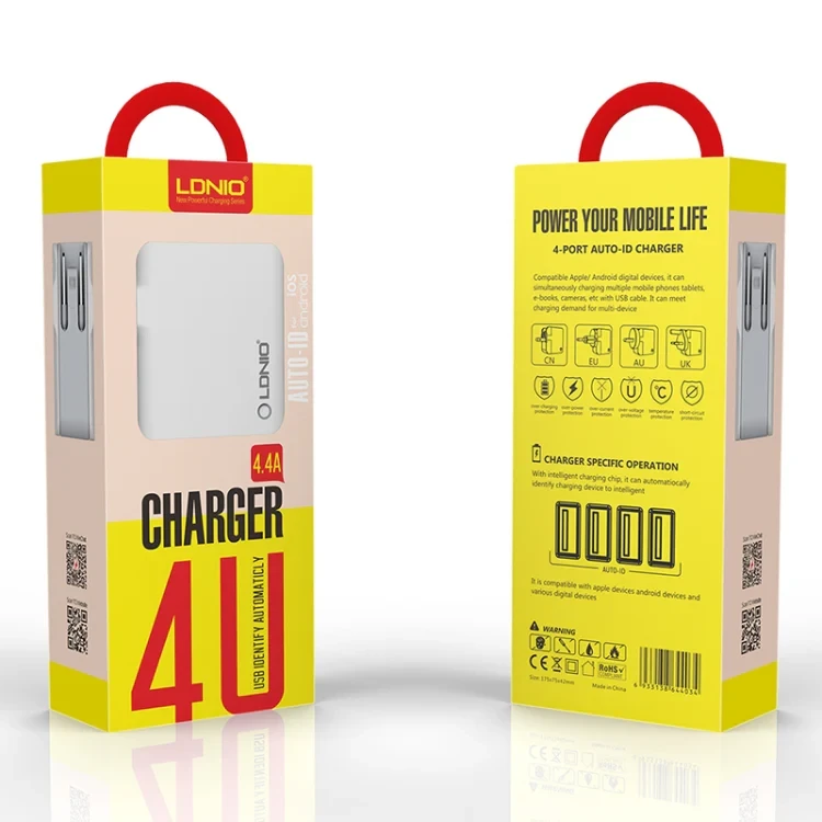 4-Port USB Travel Charger