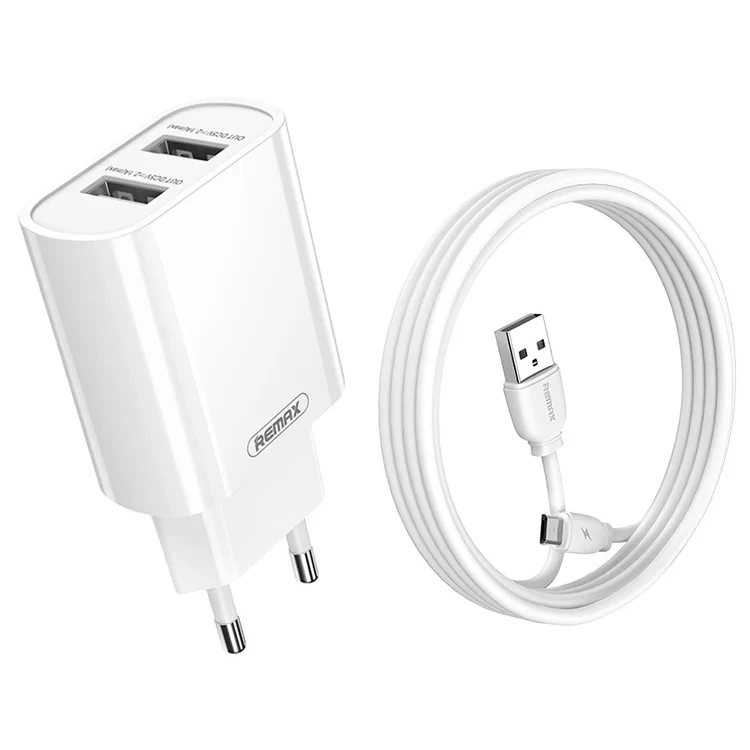Remax 2.1A Dual USB Charger – Compact Fast Wall Adapter