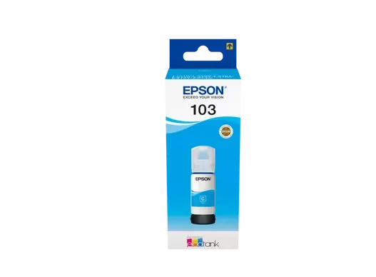 EPSON 103 Cyan EcoTank Ink Bottle – 65ml, Genuine Ink, Approx. 7,500 Pages