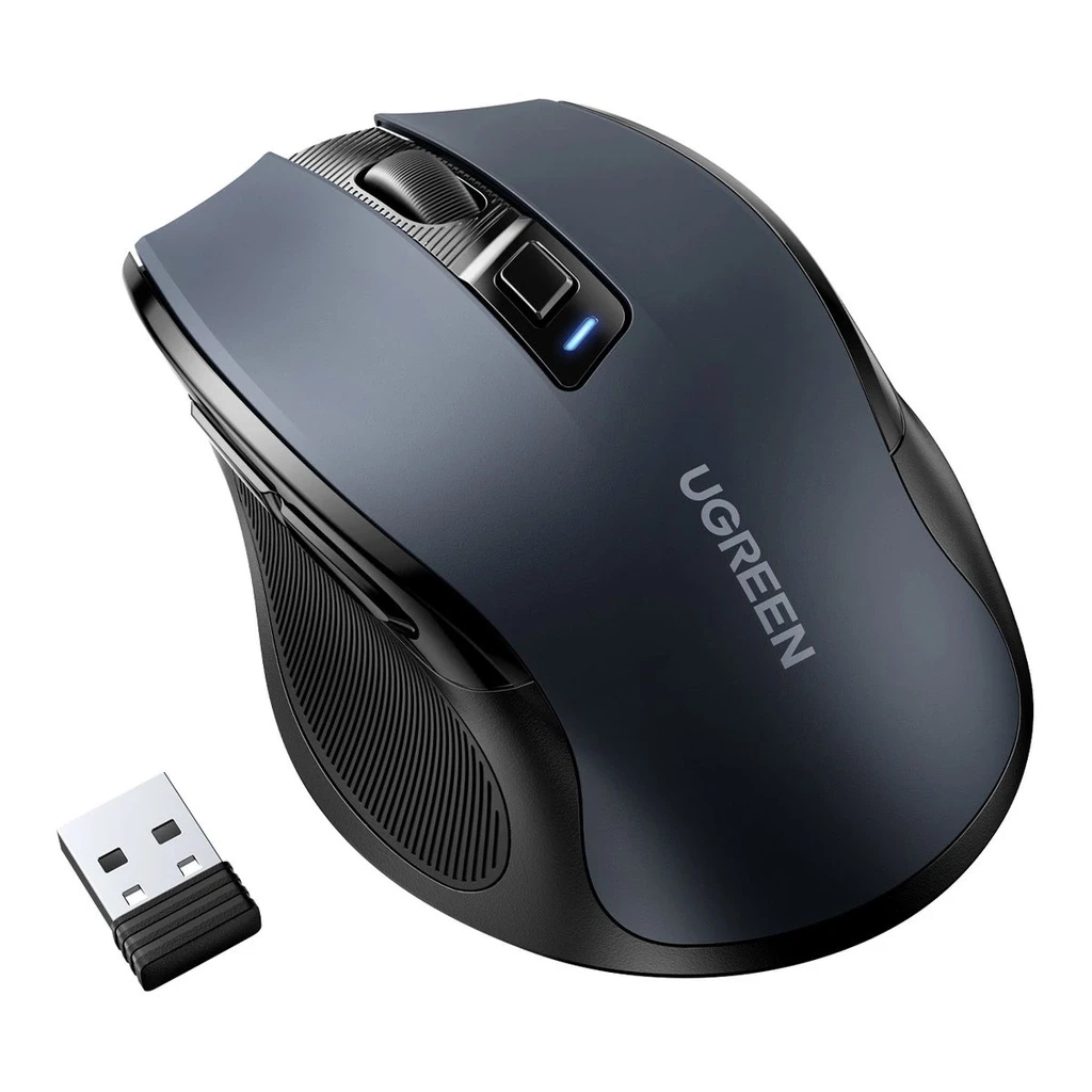 UGREEN MU006 2.4G Wireless Ergonomic Silent Mouse – 4000 DPI Adjustable Optical Mouse for Office, Home, Laptop & Gaming Use