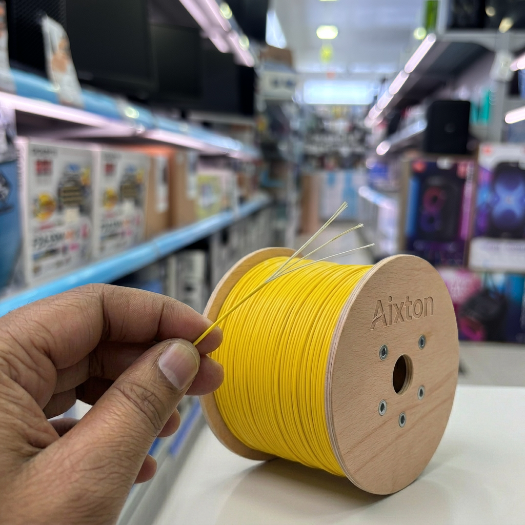 SINGLE MODE G657A1 3MM YELLOW FIBER OPTIC CABLE-2500MTR ( AIXTON )